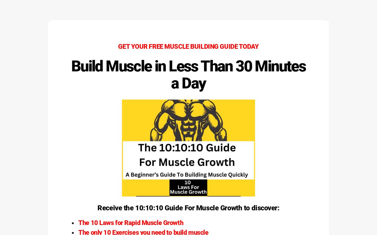 Free Muscle Building Guide